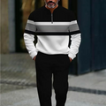 Men's graphic print pullover and pants set by Arenzza, featuring a stylish matching clothing ensemble with bold graphic designs.