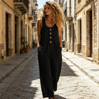 Aarenza women's sleeveless wide-leg jumpsuit with pockets, stylish and comfortable clothing with a relaxed fit and modern design.