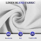 Men's cotton linen shorts with elastic drawstring waist in solid color, Arenzza clothing, available in sizes S to 3XL.
