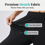 A pair of lightweight, breathable women's quick-dry stretchy Capri pants from Arenzza, ideal for travel, yoga, or casual wear.
