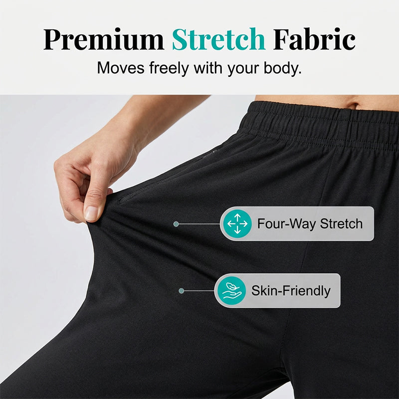 A pair of lightweight, breathable women's quick-dry stretchy Capri pants from Arenzza, ideal for travel, yoga, or casual wear.