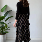 Aarenza tie-waist fit and flare midi dress in soft fabric, featuring a flattering waist tie and flowing skirt, perfect for elegant occasions.