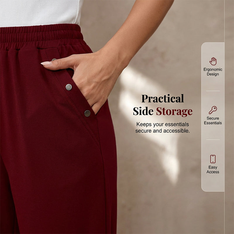 A pair of women's casual elastic waist capri pants from Arenzza, showing the relaxed fit and soft fabric in a light color.