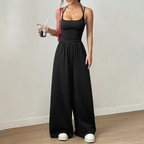 Women's Arenzza casual spaghetti strap jumpsuit, lightweight and stylish, featuring a relaxed fit and adjustable shoulder straps.