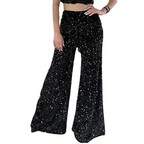 Women’s fashion sequin wide-leg pants by Arenzza, featuring shiny sequins and a flowing wide-leg design, perfect for stylish occasions.