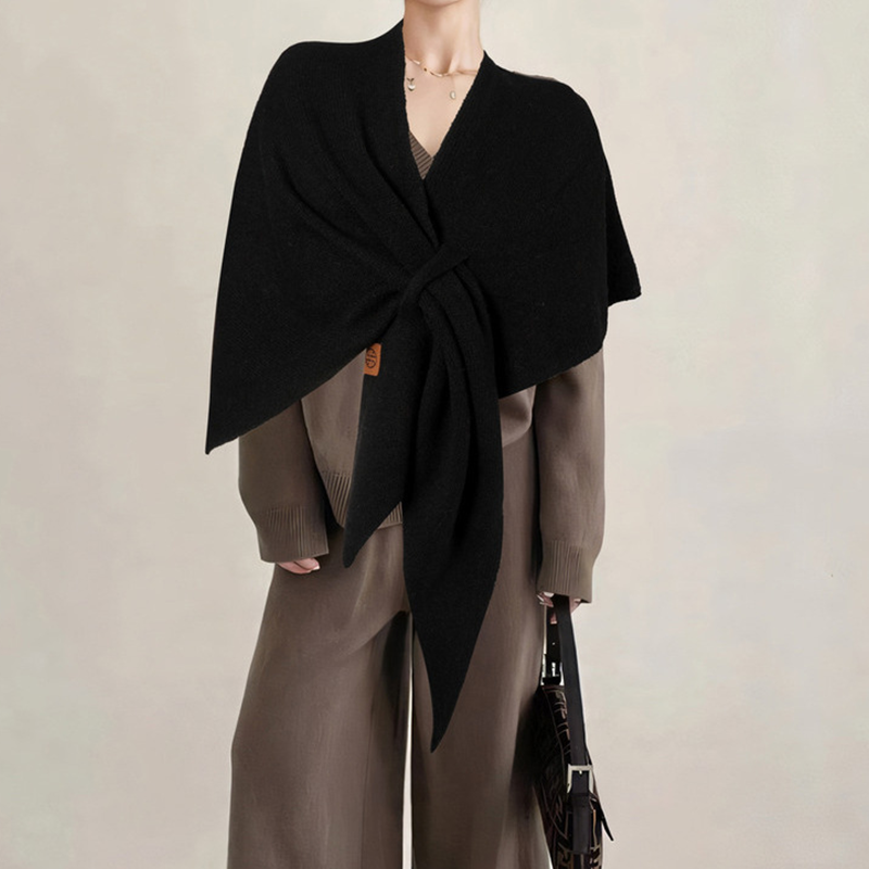 Arenzza women's solid color shawl draped over shoulders, versatile accessory for all seasons, soft fabric and stylish design