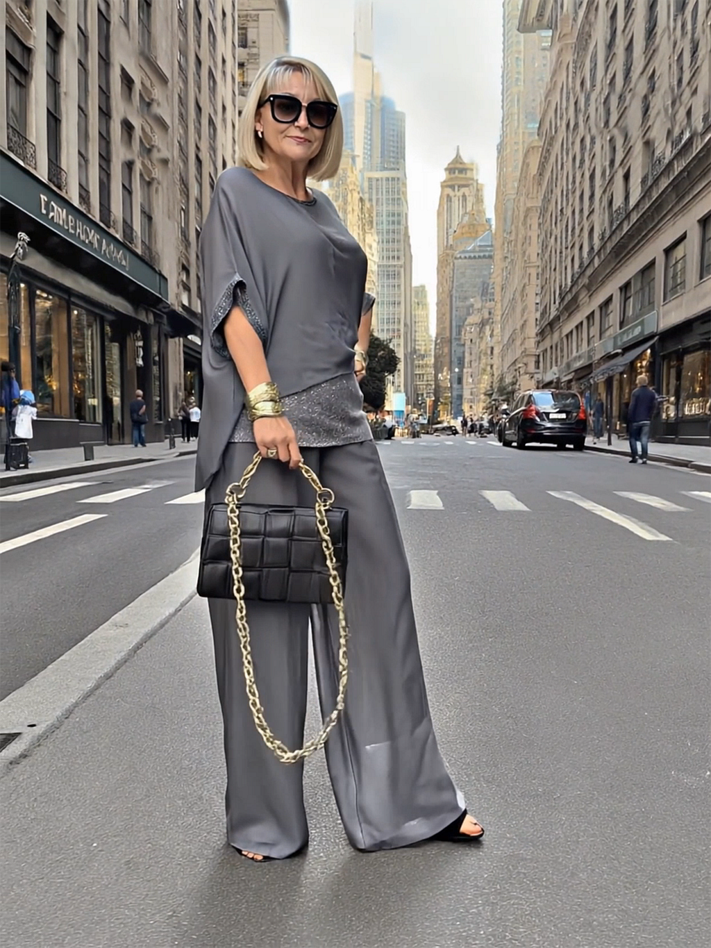 A stylish Arenzza suit displayed on a hanger, featuring a modern, elegant design with a tailored fit and fashionable details.