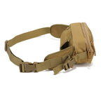 Arenzza tactical concealed carry waist pack with holster, black fabric, adjustable strap, and multiple compartments for accessories.