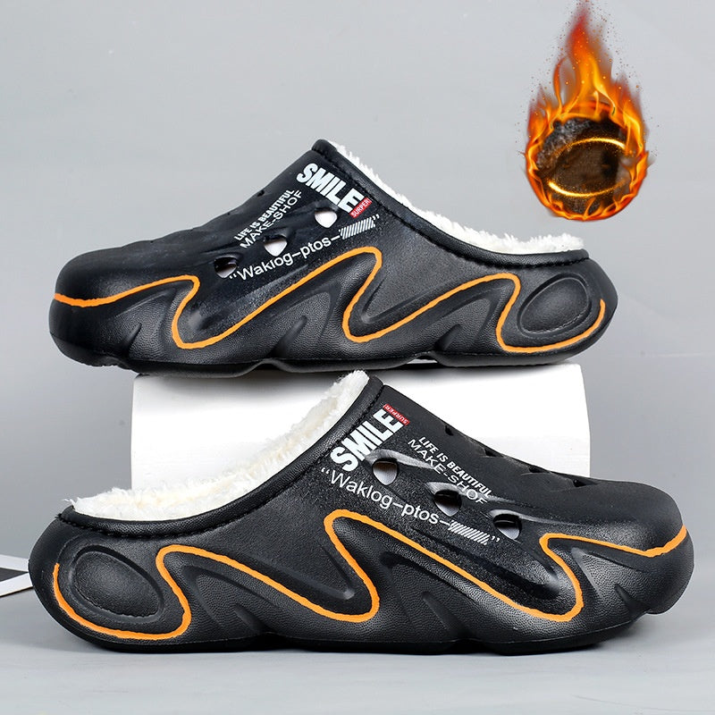 Men's plush-lined warm clog from Arenzza with soft interior and casual slip-on design, perfect for cozy indoor wear.