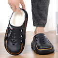 Men's plush-lined warm clog by Arenzza featuring soft lining and cozy design for cold weather comfort.