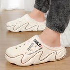 A pair of men's plush-lined warm clogs from Arenzza featuring soft interior lining and comfortable slip-on design.