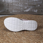 Women's breathable knit platform sandals by Arenzza featuring open-toe design and chunky soles, ideal for warm weather wear.