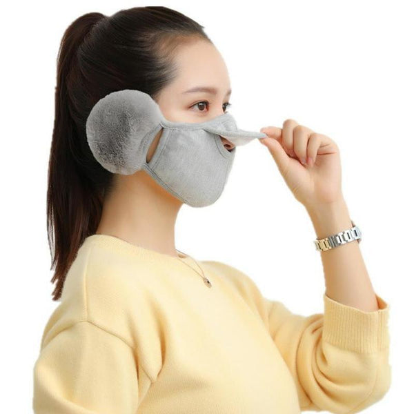 Arenzza winter warmer earmuffs and mask set with soft fabric, designed for cold weather protection and cozy winter style.