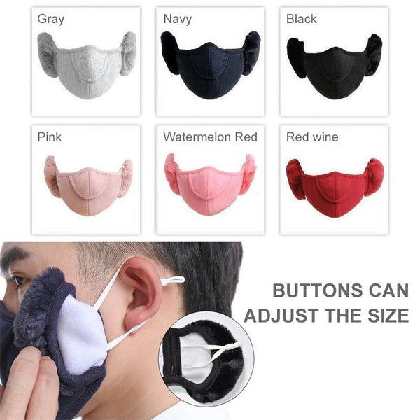 Arenzza winter warmer earmuffs and mask set in soft, cozy fabric, designed for cold weather protection and stylish winter accessories.