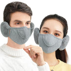 Arenzza winter warmer earmuffs and mask set in soft, cozy fabric, designed to protect against cold weather.