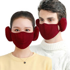 A pair of Arenzza winter warmer earmuffs and mask in cozy, soft material designed for cold weather protection.