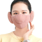 A pair of Arenzza winter warmer earmuffs and mask in cozy, soft fabric designed for cold weather protection.