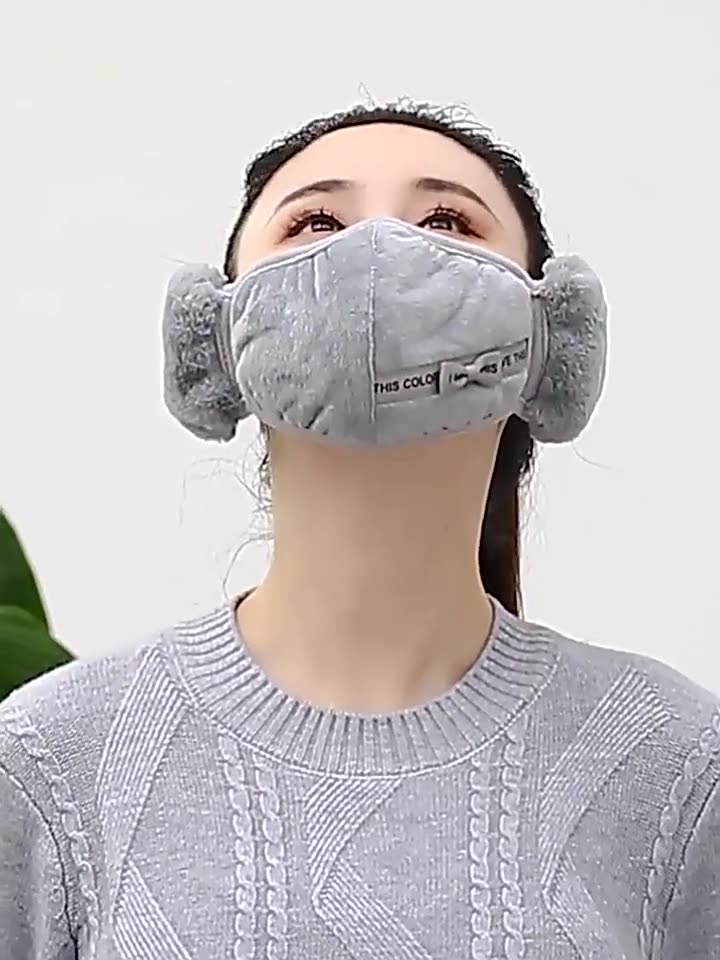 Arenzza Winter Warmer Earmuffs and Mask set in cozy, soft fabric, designed to keep ears and face warm during cold weather.