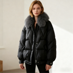 Aarenza Winter Luxe Ultra-Warm Plush Collar Jacket in cozy, insulated fabric with a plush collar and stylish winter design.