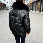 Aarenza Winter Luxe Ultra-Warm Plush Collar Jacket in cozy, plush fabric with a stylish collar, perfect for cold weather.