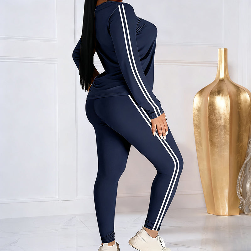 Arenzza women's 2-piece long sleeve tracksuit set with top and pants in a stylish athletic design, perfect for active wear.