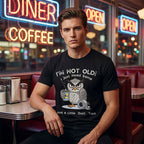 Arenzza Owl "I'm Not Old" graphic T-shirt featuring a playful owl design, casual clothing for adults with humorous print.