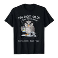 Arenzza Owl "I'm Not Old" graphic T-shirt featuring a playful owl design on a casual clothing top.