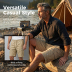 Men's casual cargo shorts with drawstring waist by Arenzza, featuring multiple pockets and a relaxed fit for everyday wear.