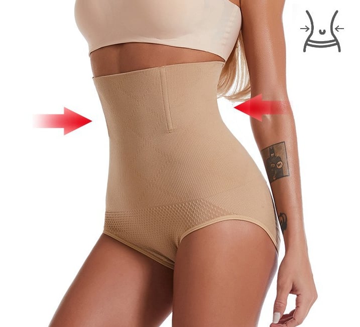 Arenzza high waist tummy control shapewear panties in black, designed to shape and smooth the waist and hips.
