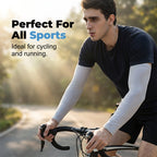 A pair of Arenzza UV protection breathable cooling arm sleeves in light gray, designed for sun protection and comfort.
