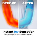 A pair of Arenzza UV protection breathable cooling arm sleeves in light fabric, designed for sun protection and comfort during outdoor activities.