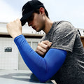 A pair of Arenzza UV protection breathable cooling arm sleeves in light fabric, designed for sun protection and comfort.