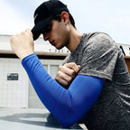 A pair of Arenzza UV protection breathable cooling arm sleeves in light fabric, designed for sun protection and comfort.