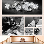 Aarenzza square ladies rose gold diamond watch with a stylish design and elegant face, perfect for fashion accessories.