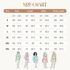 Aarenza women's V-neck blouse and printed wide-leg pants set, stylish clothing ensemble on a model.