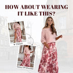Arenzza crew neck top and printed belted skirt set, featuring a stylish matching top and skirt with floral print and waist belt.