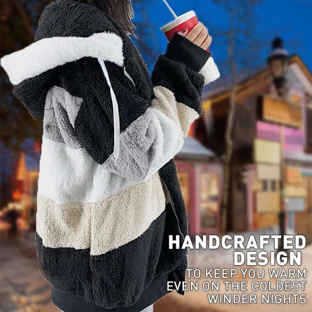 Aarenza contrasting padded winter coat for women, featuring a cozy design and stylish look, perfect for cold weather.