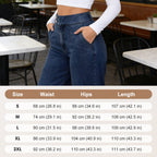 A pair of women's high-waist wide-leg jeans from Arenzza, displayed on a hanger with a casual, relaxed fit and light denim wash.