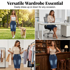 Women's high-waist frayed hem denim skirt by Arenzza, showing the stylish distressed denim with a high-rise fit and frayed hem detail.
