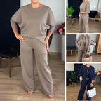 Arenzza 3-piece longline cardigan, top, and pants set in elegant style, shown in a coordinated clothing ensemble.