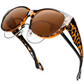 Arenzza oversized cat eye sunglasses with polarized UV400 protection, stylish black frames and dark tinted lenses.