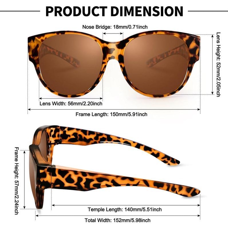 A pair of oversized cat eye sunglasses by Arenzza with polarized UV400 protection, featuring black frames and dark tinted lenses.