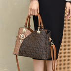 A stylish women's casual elegant bag by Arenzza, made of soft leather with a sleek design and silver hardware.