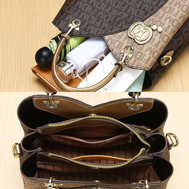 Aarenza women's fashionable casual elegant bag made of soft leather with a sleek design and top handle, suitable for stylish everyday wear.