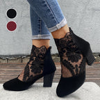 Women's summer elegant lace high heels by Arenzza, showcasing a stylish pair of open-toe lace high heels for women.