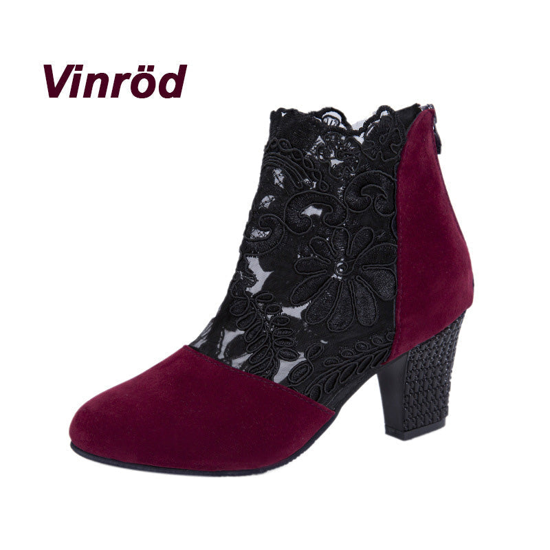 Women's summer elegant lace high heels by Arenzza, showcasing the detailed lace design and stylish heel on a neutral background.