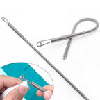 Aarenzza multi-function foldable spring drawstring threader tool for cords, wires, and laces, shown in a portable, easy-to-use design.