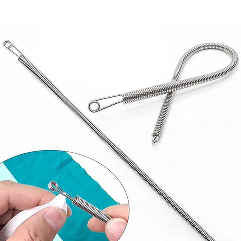 Aarenzza multi-function foldable spring drawstring threader tool for cords, wires, and laces, shown in a portable, easy-to-use design.