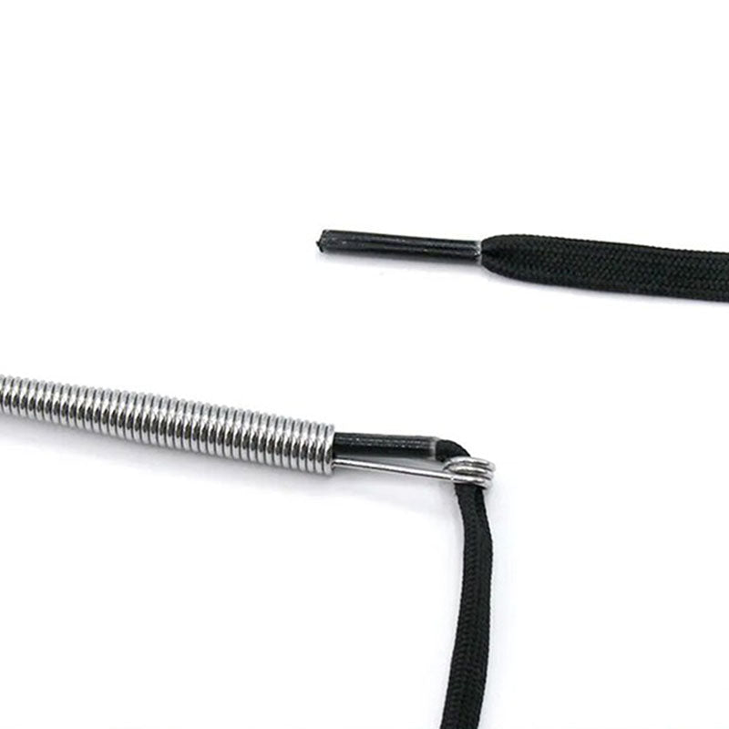 Aarenza multi-function foldable spring drawstring threader tool for cords, wires, and laces, shown in a portable, easy-to-use design.