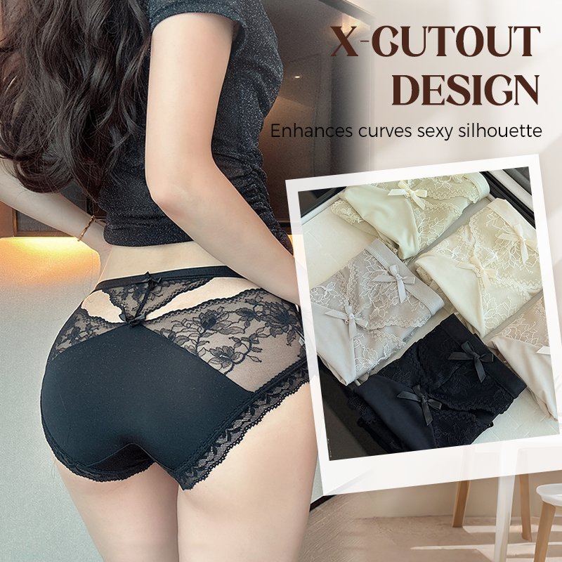 A pair of soft lace women's panties from Arenzza, showing the delicate lace fabric and comfortable fit.